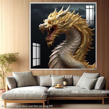 file tranh con giap decor tuoi thin con rong 071