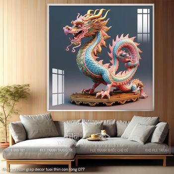 file tranh con giap decor tuoi thin con rong 077