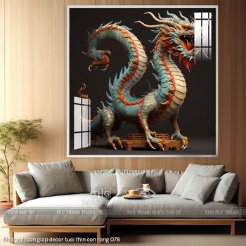 file tranh con giap decor tuoi thin con rong 078