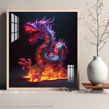 file tranh con giap decor tuoi thin con rong 079