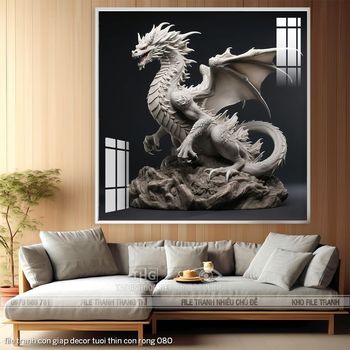 file tranh con giap decor tuoi thin con rong 080