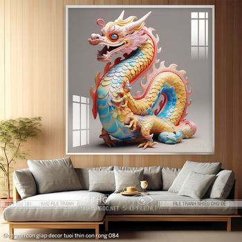 file tranh con giap decor tuoi thin con rong 084