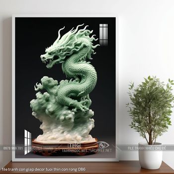 file tranh con giap decor tuoi thin con rong 086