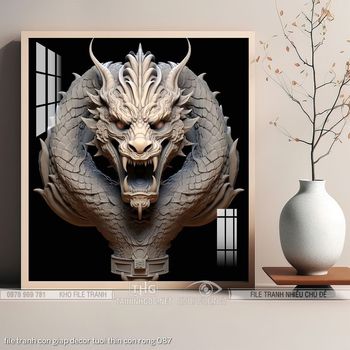 file tranh con giap decor tuoi thin con rong 087