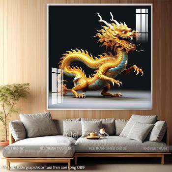 file tranh con giap decor tuoi thin con rong 089