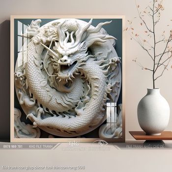 file tranh con giap decor tuoi thin con rong 098