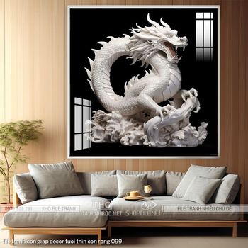 file tranh con giap decor tuoi thin con rong 099