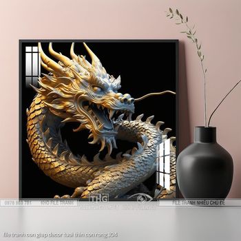 file tranh con giap decor tuoi thin con rong 104