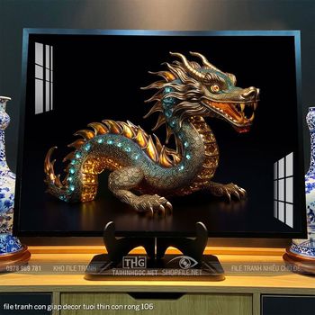 file tranh con giap decor tuoi thin con rong 106