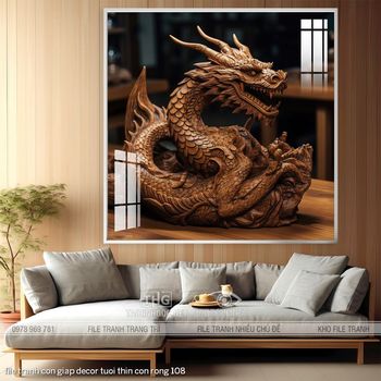 file tranh con giap decor tuoi thin con rong 108