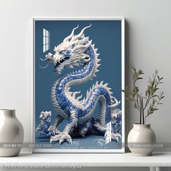 file tranh con giap decor tuoi thin con rong 111