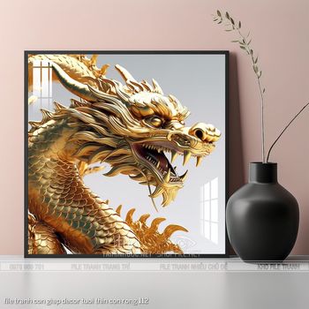 file tranh con giap decor tuoi thin con rong 112