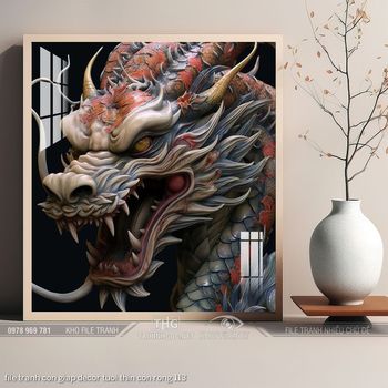 file tranh con giap decor tuoi thin con rong 113