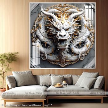 file tranh con giap decor tuoi thin con rong 117