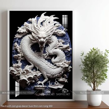 file tranh con giap decor tuoi thin con rong 119