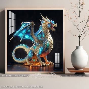 file tranh con giap decor tuoi thin con rong 121