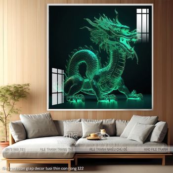 file tranh con giap decor tuoi thin con rong 122