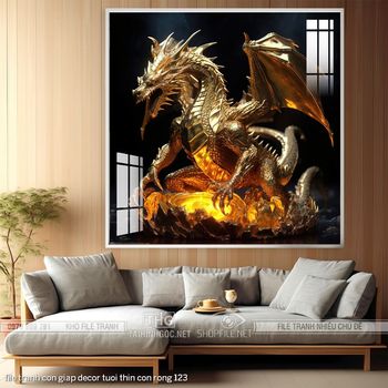 file tranh con giap decor tuoi thin con rong 123