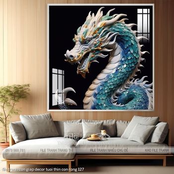 file tranh con giap decor tuoi thin con rong 127