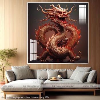 file tranh con giap decor tuoi thin con rong 130