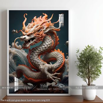 file tranh con giap decor tuoi thin con rong 133