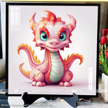 file tranh con giap decor tuoi thin con rong 136