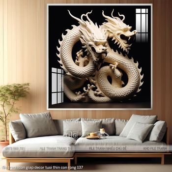 file tranh con giap decor tuoi thin con rong 137