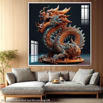 file tranh con giap decor tuoi thin con rong 138