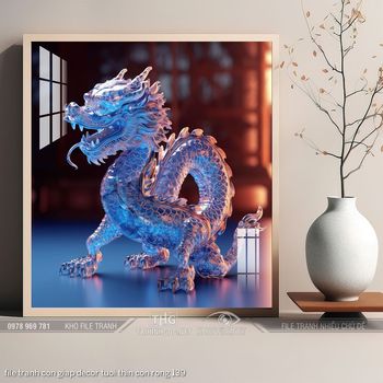 file tranh con giap decor tuoi thin con rong 139