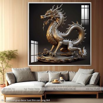 file tranh con giap decor tuoi thin con rong 144