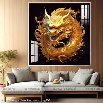 file tranh con giap decor tuoi thin con rong 150