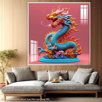 file tranh con giap decor tuoi thin con rong 153