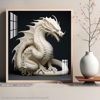 file tranh con giap decor tuoi thin con rong 156