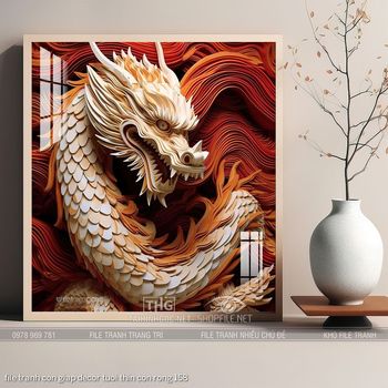 file tranh con giap decor tuoi thin con rong 158