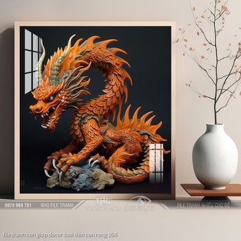 file tranh con giap decor tuoi thin con rong 164