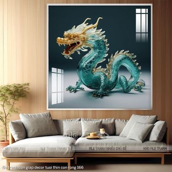 file tranh con giap decor tuoi thin con rong 166
