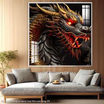 file tranh con giap decor tuoi thin con rong 171