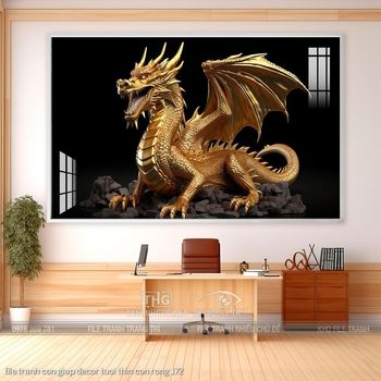 file tranh con giap decor tuoi thin con rong 172