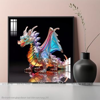 file tranh con giap decor tuoi thin con rong 174