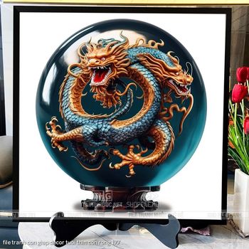 file tranh con giap decor tuoi thin con rong 177