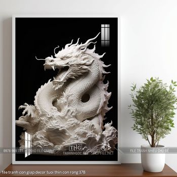 file tranh con giap decor tuoi thin con rong 178