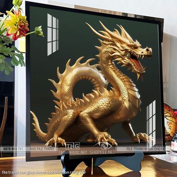 file tranh con giap decor tuoi thin con rong 179