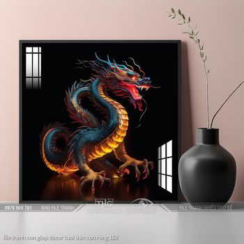 file tranh con giap decor tuoi thin con rong 182