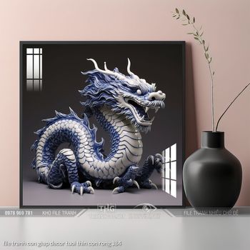 file tranh con giap decor tuoi thin con rong 184