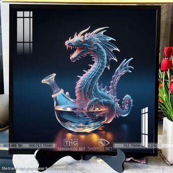 file tranh con giap decor tuoi thin con rong 188