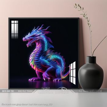 file tranh con giap decor tuoi thin con rong 189