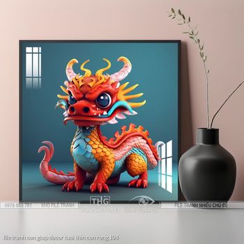 file tranh con giap decor tuoi thin con rong 194