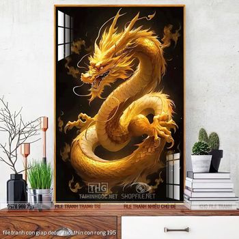 file tranh con giap decor tuoi thin con rong 195