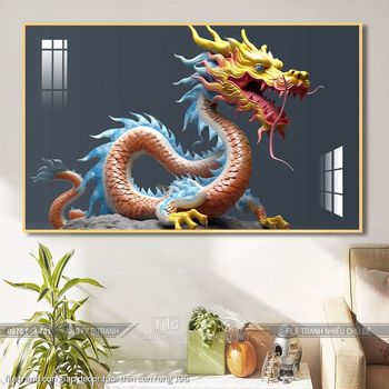 file tranh con giap decor tuoi thin con rong 196