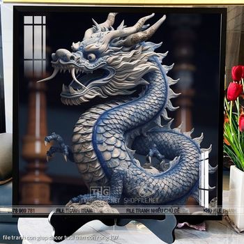 file tranh con giap decor tuoi thin con rong 197